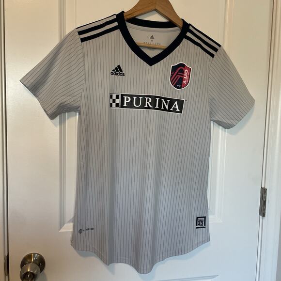 NWT Adidas St. Louis City Soccer 2023 Inaugural Season Away Jersey Gray Men's M - Picture 1 of 16